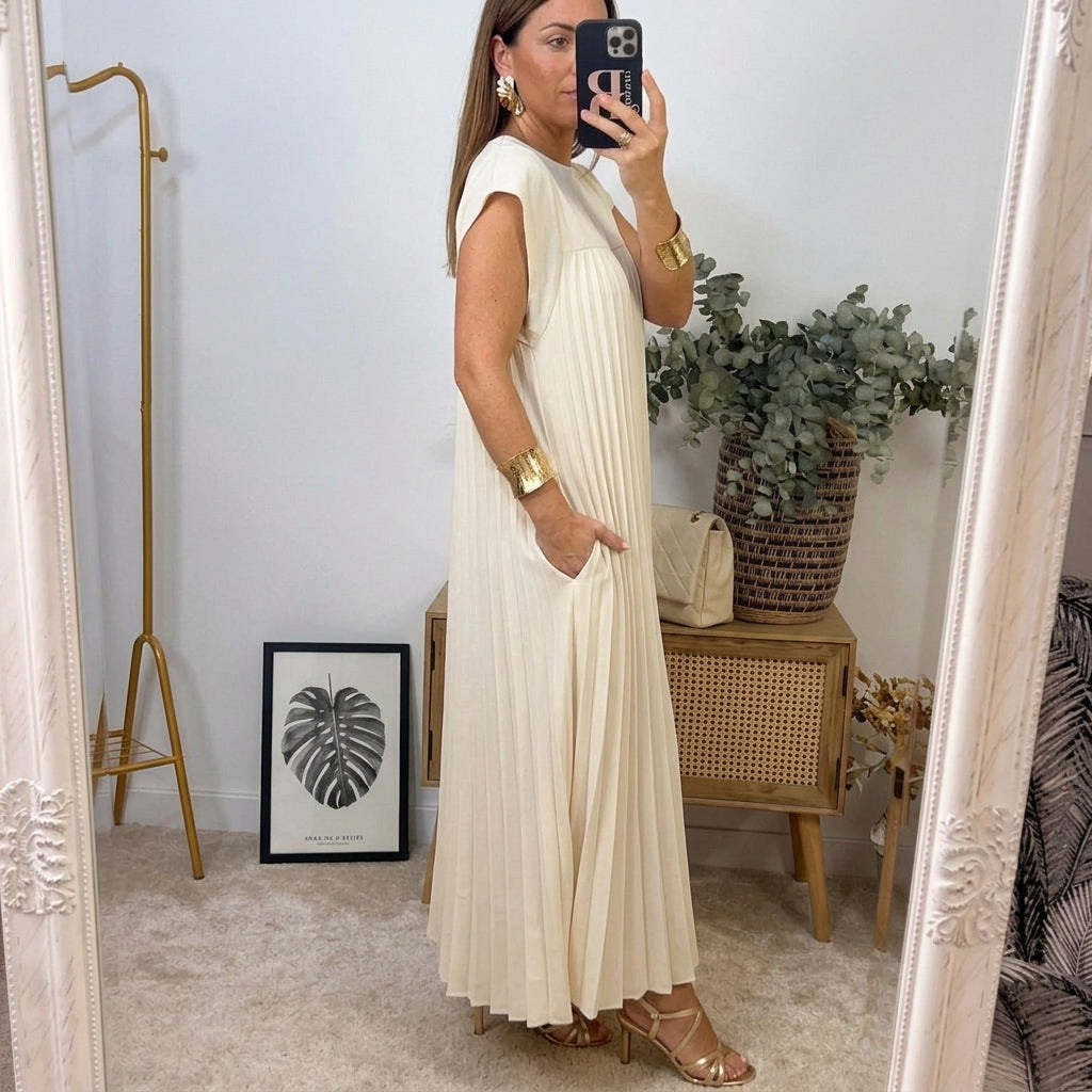 Ana | Women's Classic Comfort Maxi Dress with Pockets