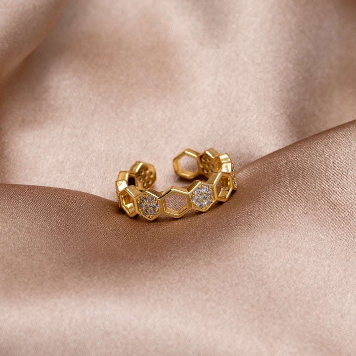 Cinthia | Gold and Crystal Ring