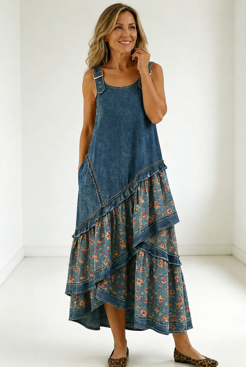 Aria | Women's Creative Patchwork Maxi Gown