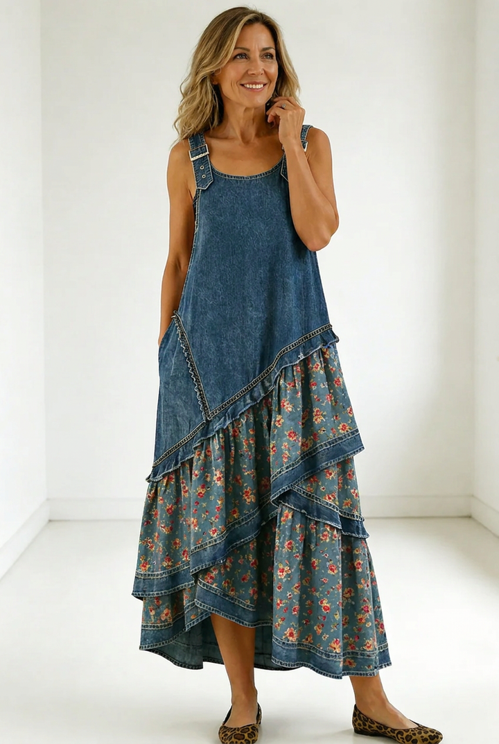 Aria | Women's Creative Patchwork Maxi Gown