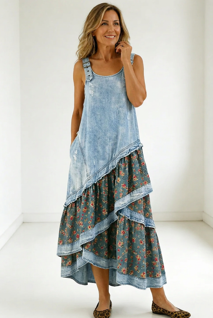 Aria | Women's Creative Patchwork Maxi Gown