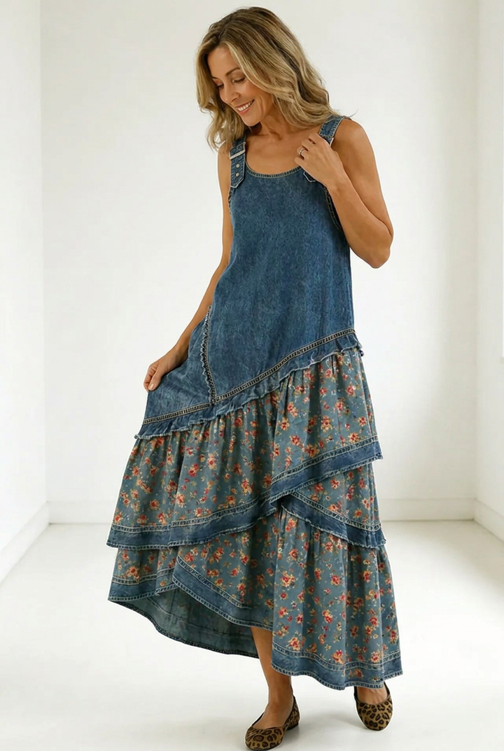 Aria | Women's Creative Patchwork Maxi Gown
