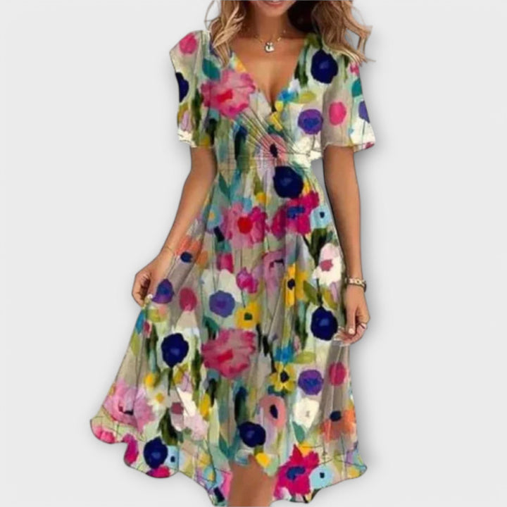 Annegret | Women's Casual V-Neck Dress
