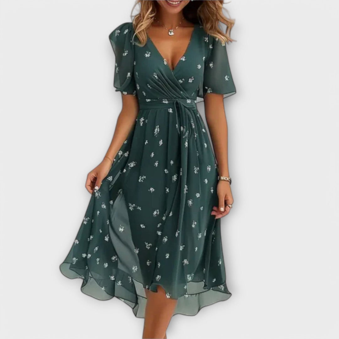 Annegret | Women's Casual V-Neck Dress