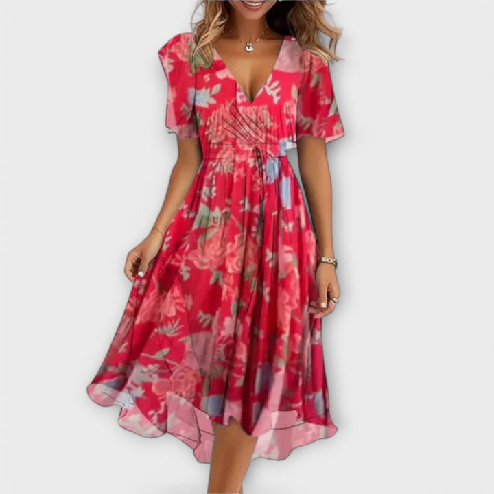 Annegret | Women's Casual V-Neck Dress