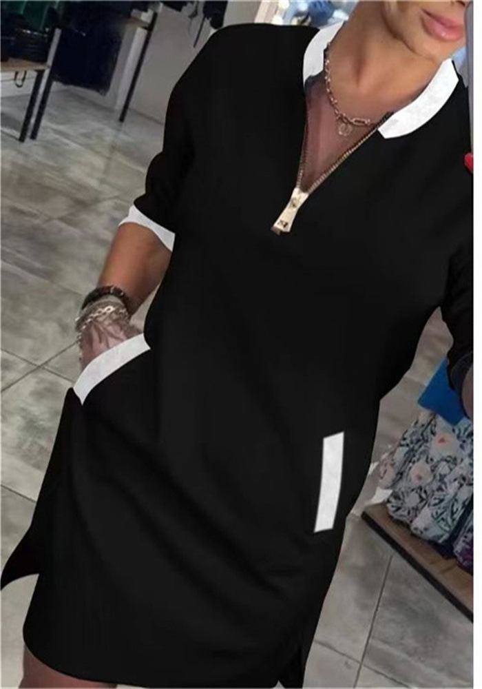 Bertha | Women's Chic Long Sleeved Dress with Pockets