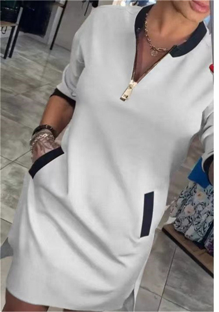 Bertha | Women's Chic Long Sleeved Dress with Pockets