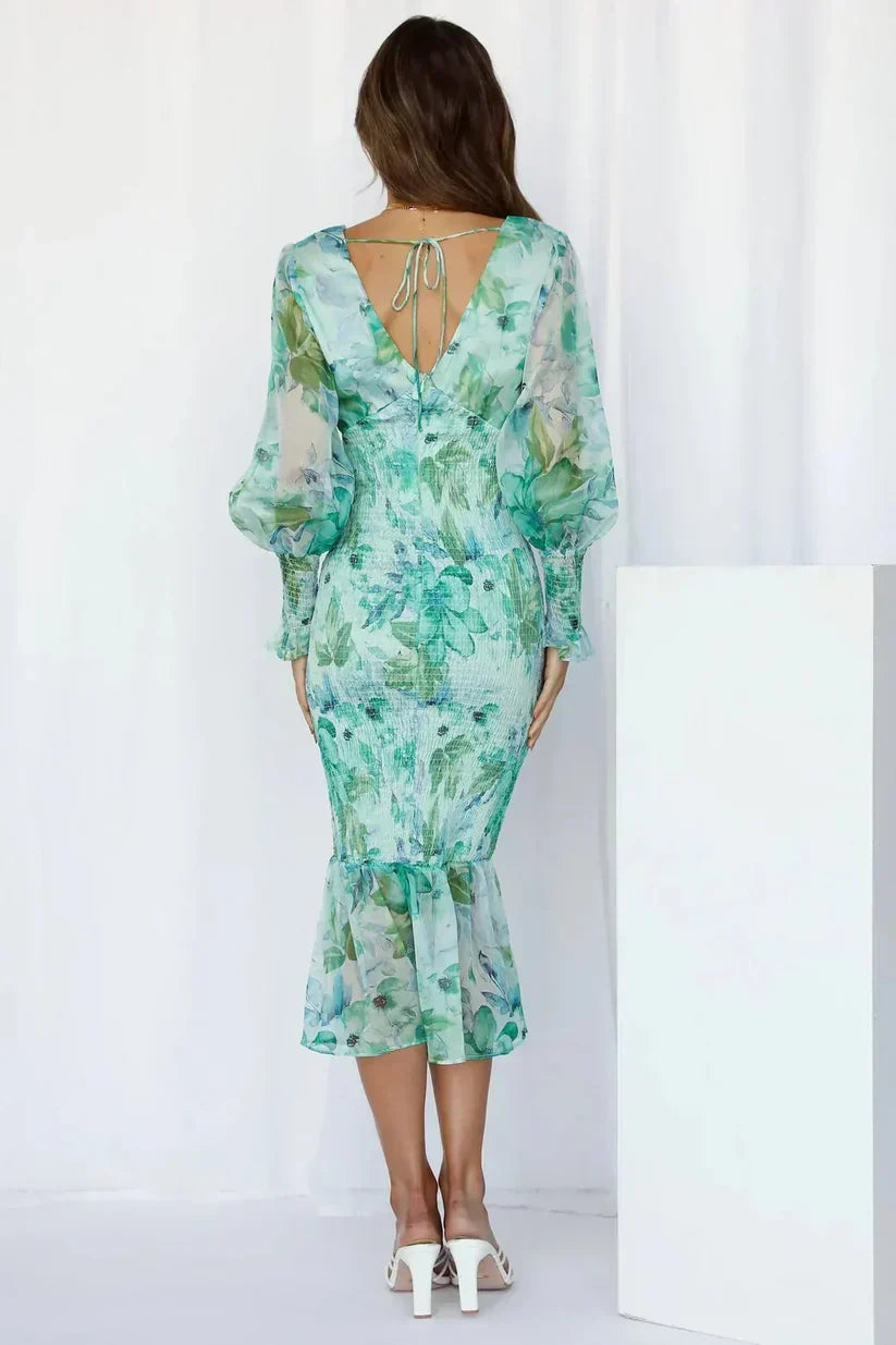 Amara | Women's Stunning Floral Midi Dress