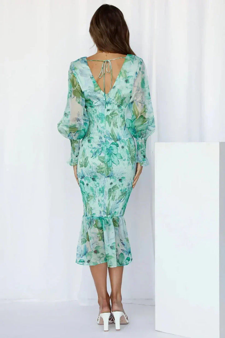 Amara | Women's Stunning Floral Midi Dress