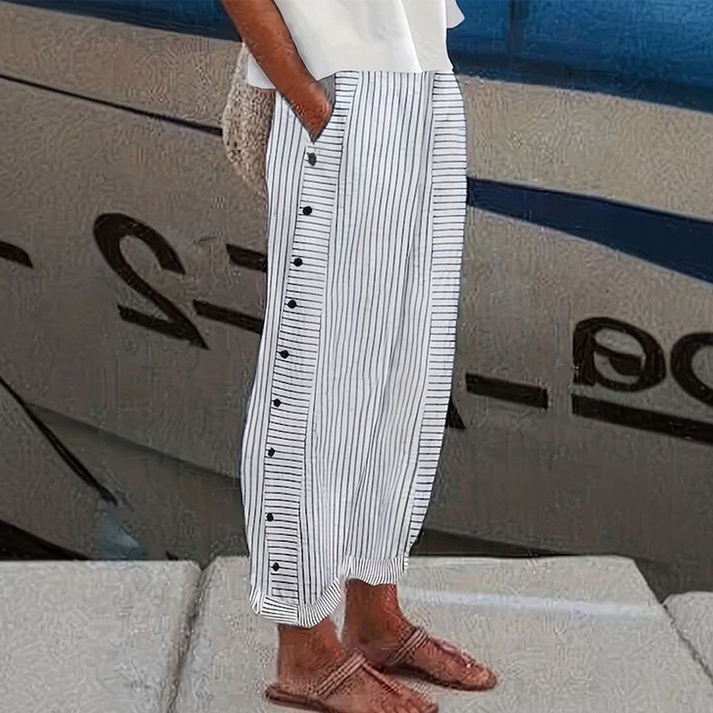 Caroline | Women's Trousers with Pockets and Drawstring