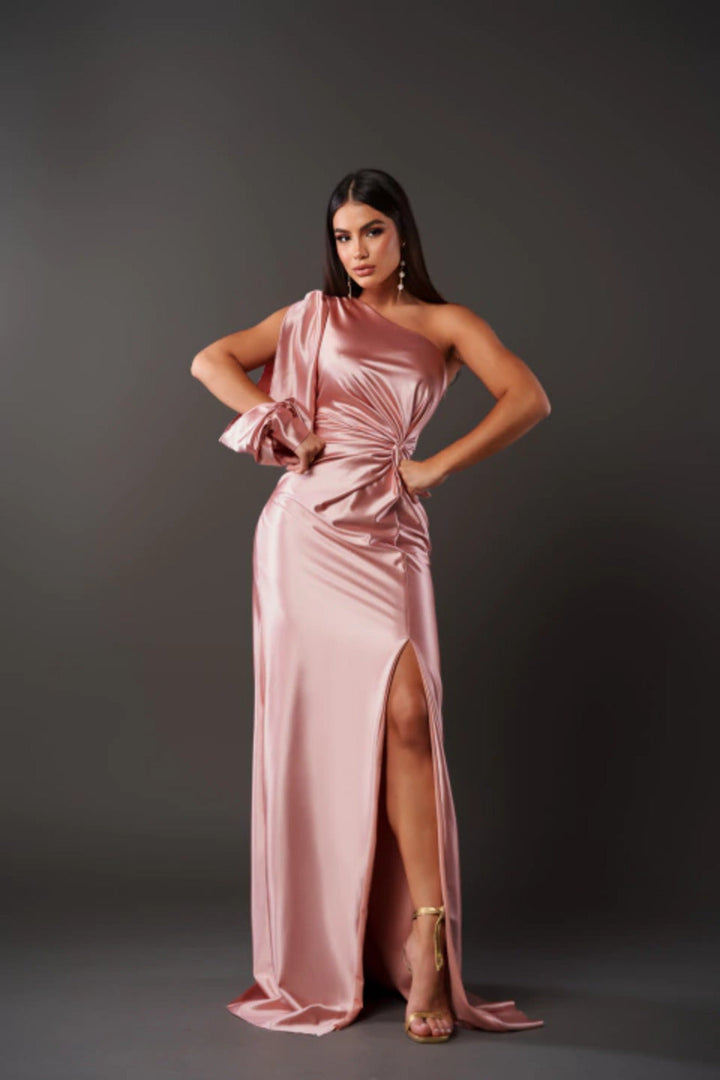 Anna | Women's Elegant Silhouette Maxi Dress with Side Slit