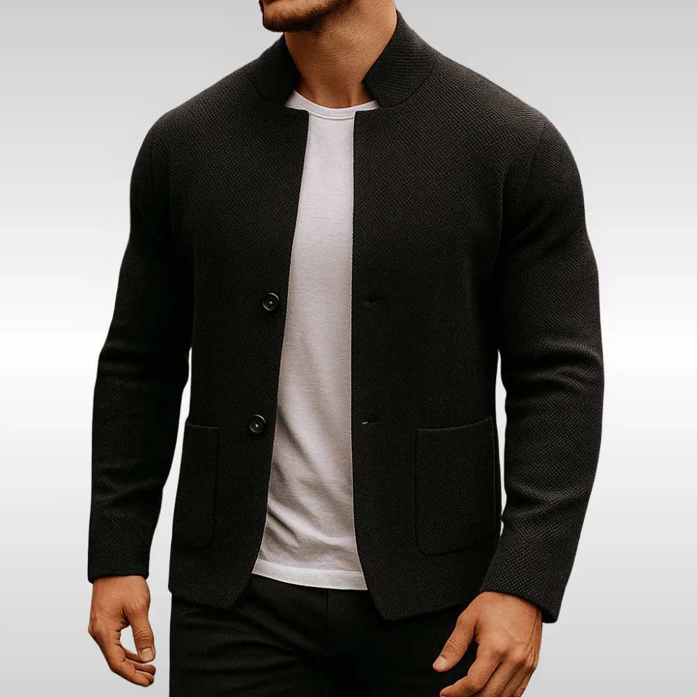 Relaxed Laurent Monaco | Men's Texture Vest with Pockets