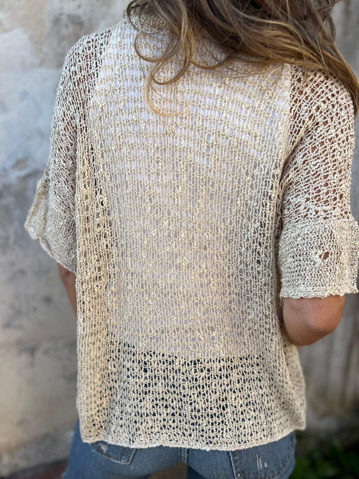 Barbara | Women's Elegant Textured Top with V-Neck