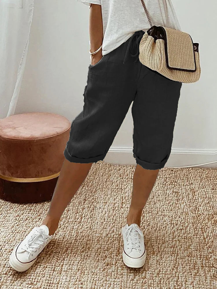 Eva | Relaxed, Women's Trousers with Pockets and Drawstring