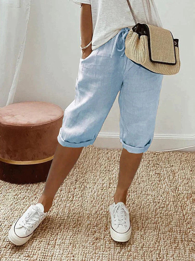 Eva | Relaxed, Women's Trousers with Pockets and Drawstring