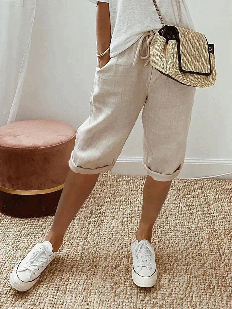 Eva | Relaxed, Women's Trousers with Pockets and Drawstring