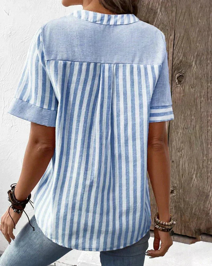 Monroe | Women's Relaxed Soft Striped Blouse