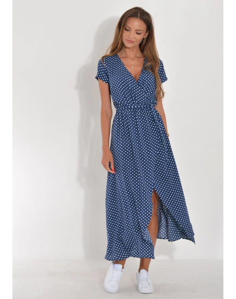 Suzanne | Women's Elegant Midi dress with V-neck