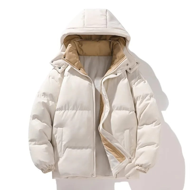 Elegant Hooded Men's Jacket with Hooded