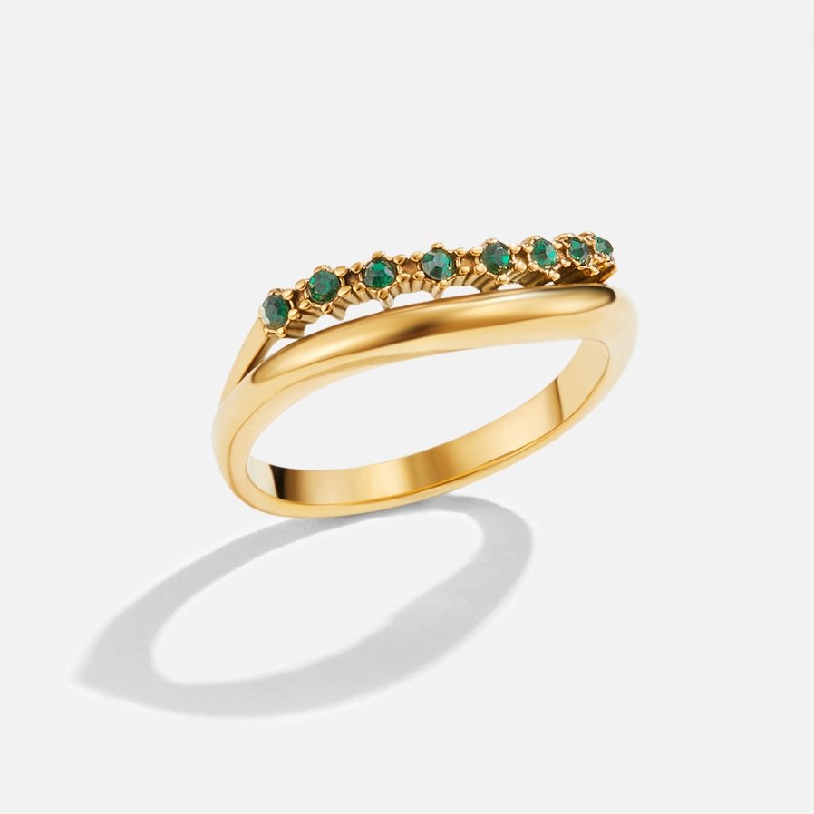 Carmen | Layered Ring in Emerald Green