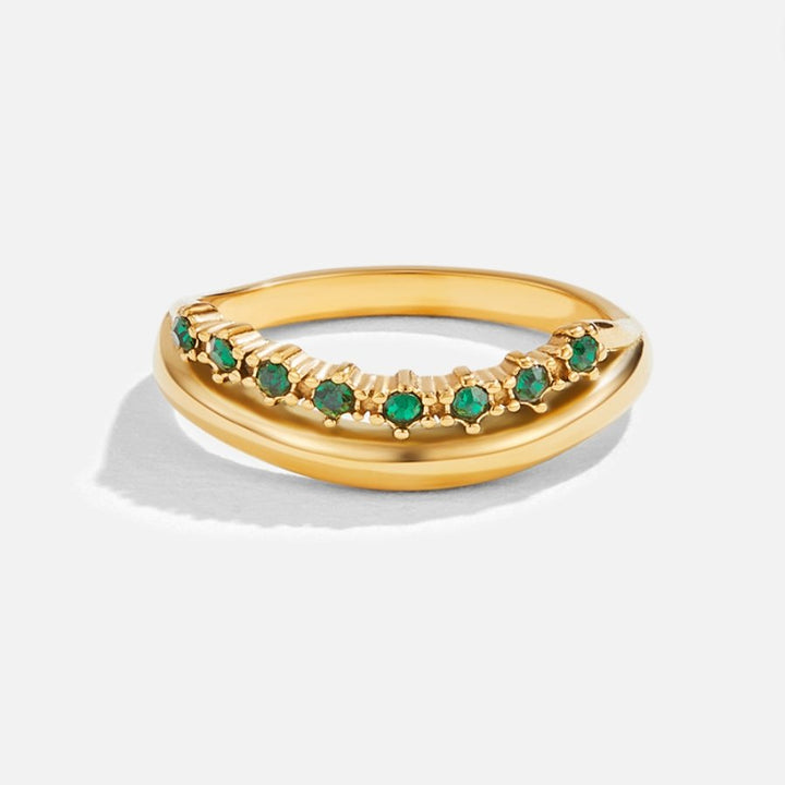 Carmen | Layered Ring in Emerald Green