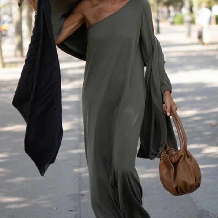 Zoe | Women's Elegant and Lightweight One-Shoulder Maxi Dress