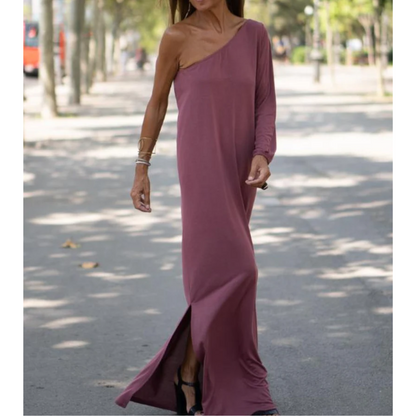 Zoe | Women's Elegant and Lightweight One-Shoulder Maxi Dress
