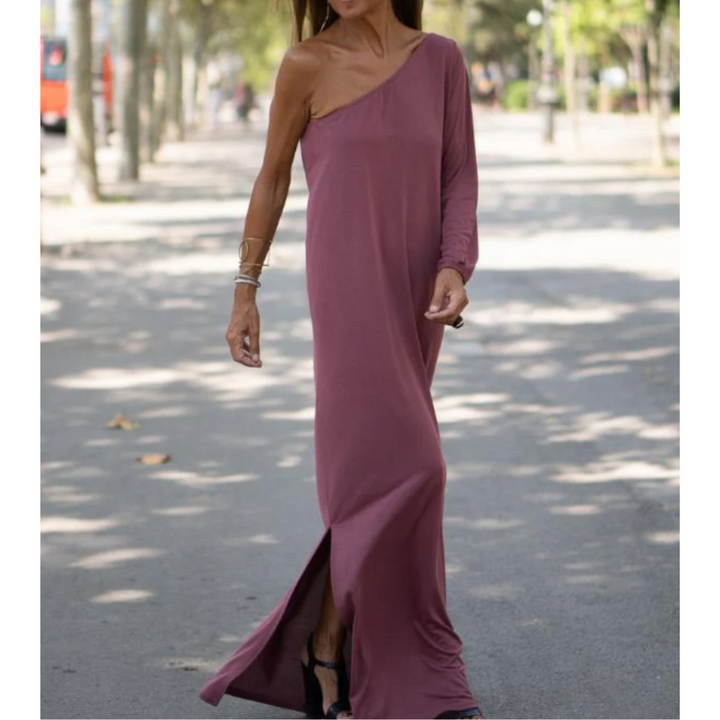 Zoe | Women's Elegant and Lightweight One-Shoulder Maxi Dress