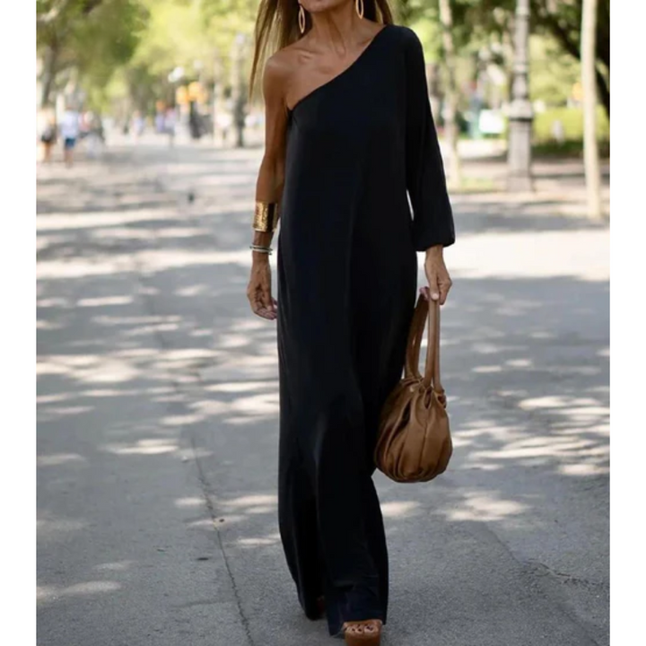 Zoe | Women's Elegant and Lightweight One-Shoulder Maxi Dress