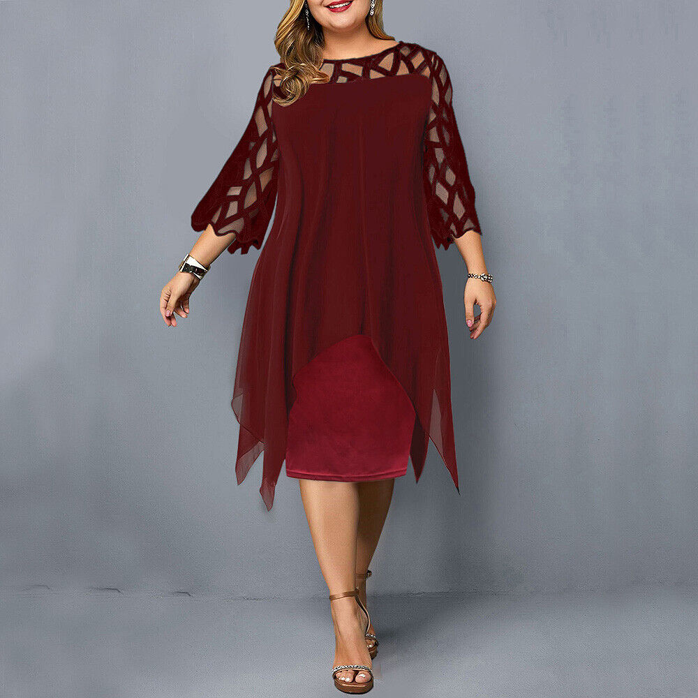 Kirsty | Relaxed Chic Plus Size Midi Dress for Modern Women