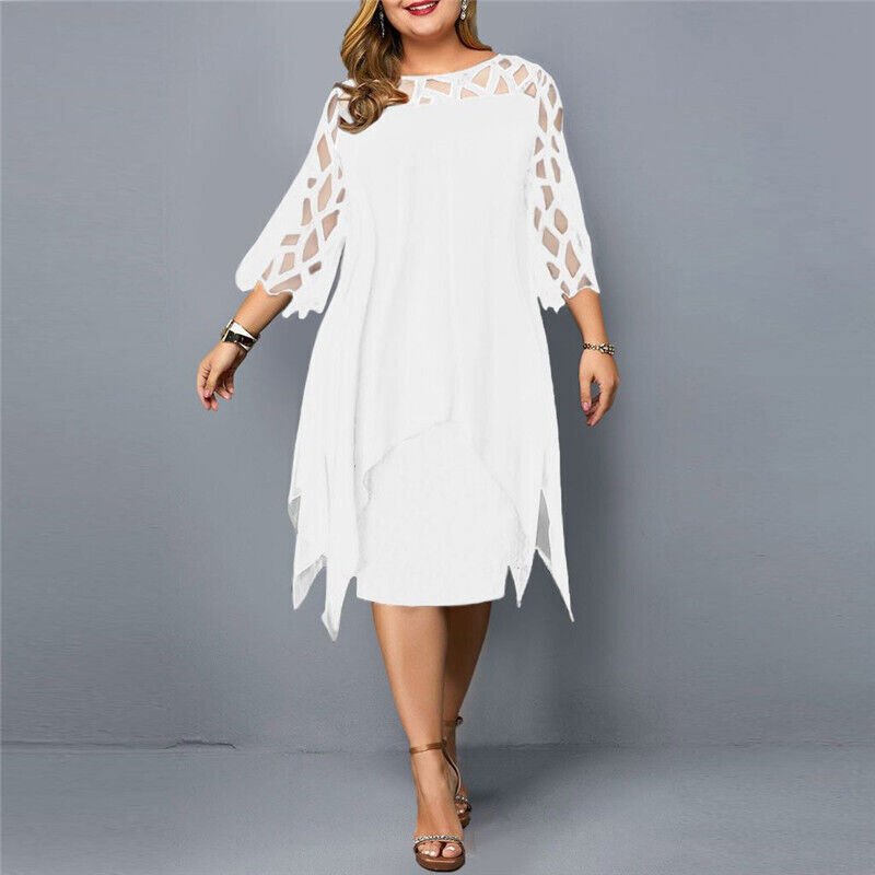 Kirsty | Relaxed Chic Plus Size Midi Dress for Modern Women