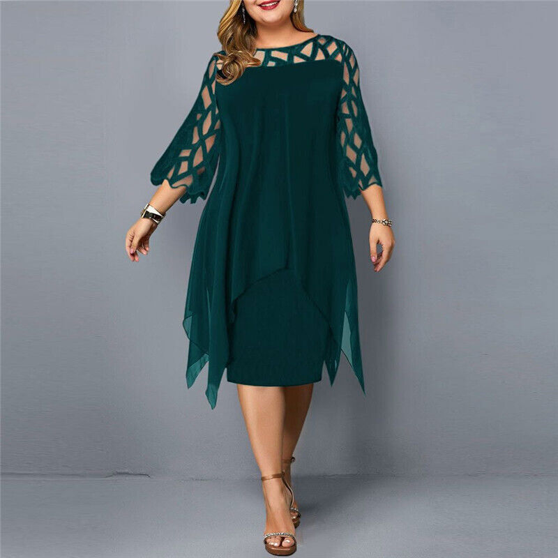 Kirsty | Relaxed Chic Plus Size Midi Dress for Modern Women