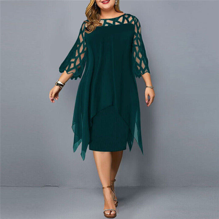 Kirsty | Relaxed Chic Plus Size Midi Dress for Modern Women