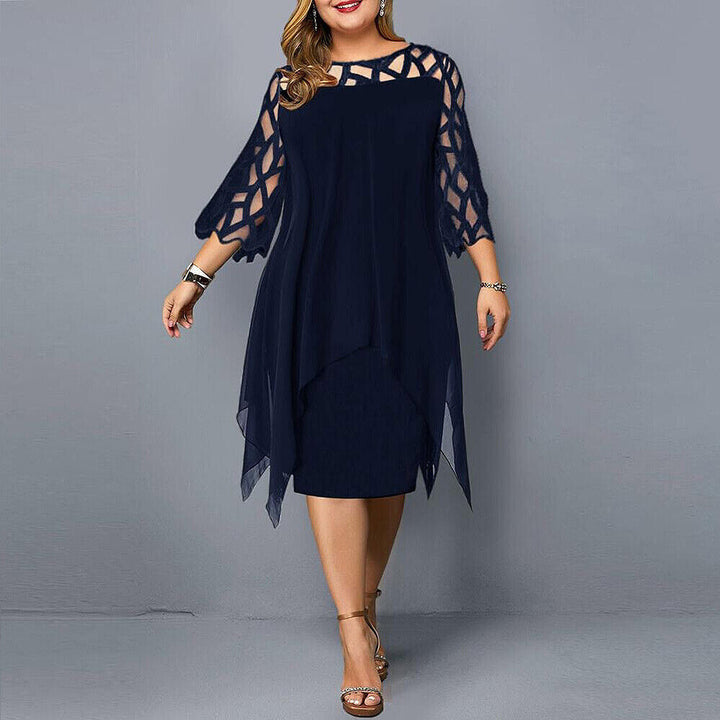 Kirsty | Relaxed Chic Plus Size Midi Dress for Modern Women
