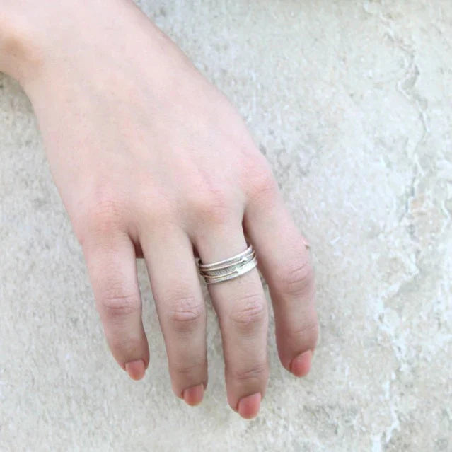 Lidia | Silver Ring with Vintage Gold Coating