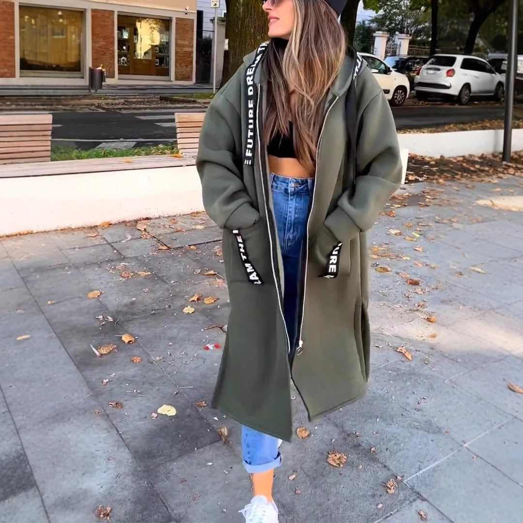 Marta | Women's Longline Relaxed Oversized Comfort Hoodie Coat