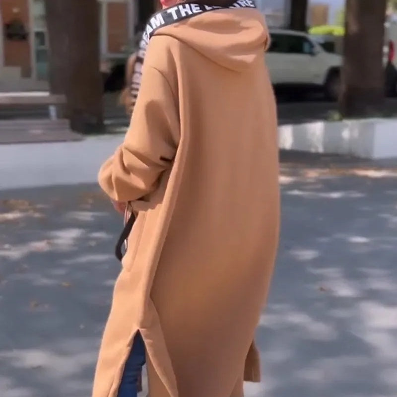 Marta | Women's Longline Relaxed Oversized Comfort Hoodie Coat