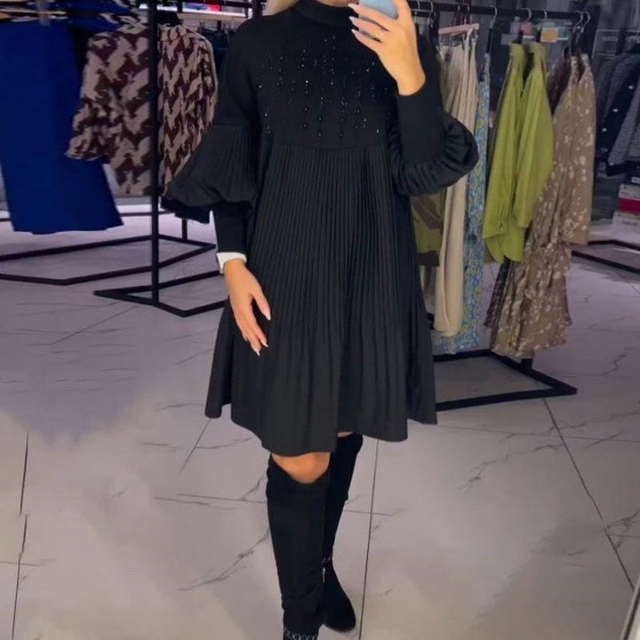 Ashley | Women's Elegant Midi Dress with Long Sleeve