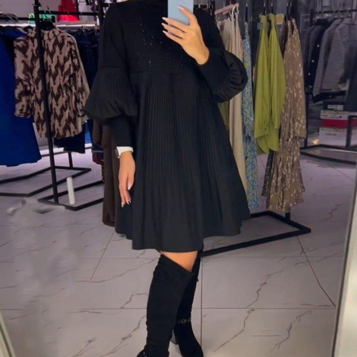 Ashley | Women's Elegant Midi Dress with Long Sleeve