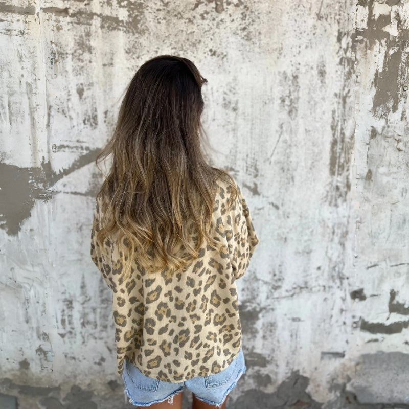 Leely | Longline Women’s Printed Long Sleeve Shirt