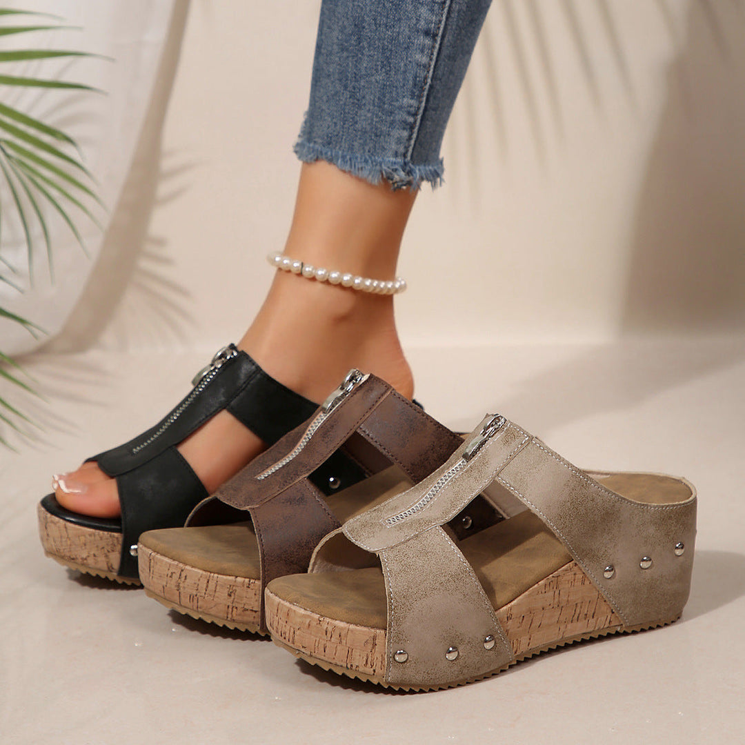 Ofelia | Women's Breathable Open-Toe Orthopedic Open Toe Wedge Sandals