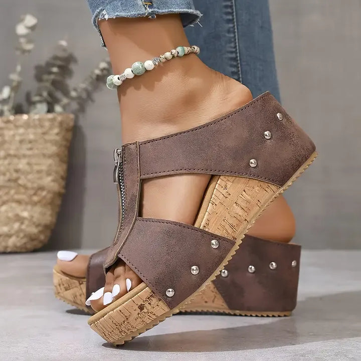 Ofelia | Women's Breathable Open-Toe Orthopedic Open Toe Wedge Sandals