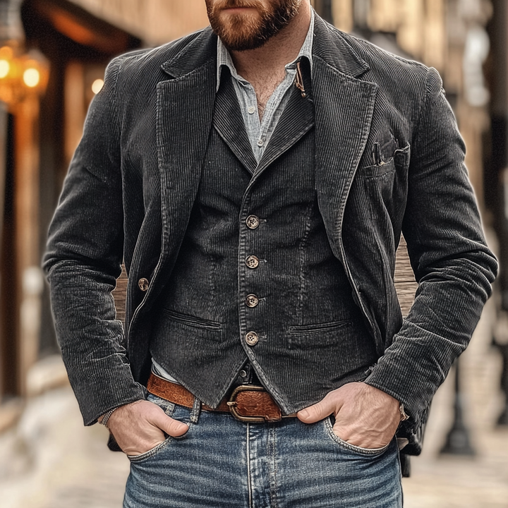 Adam | Men's Classic Vintage Blazer & Vest Set