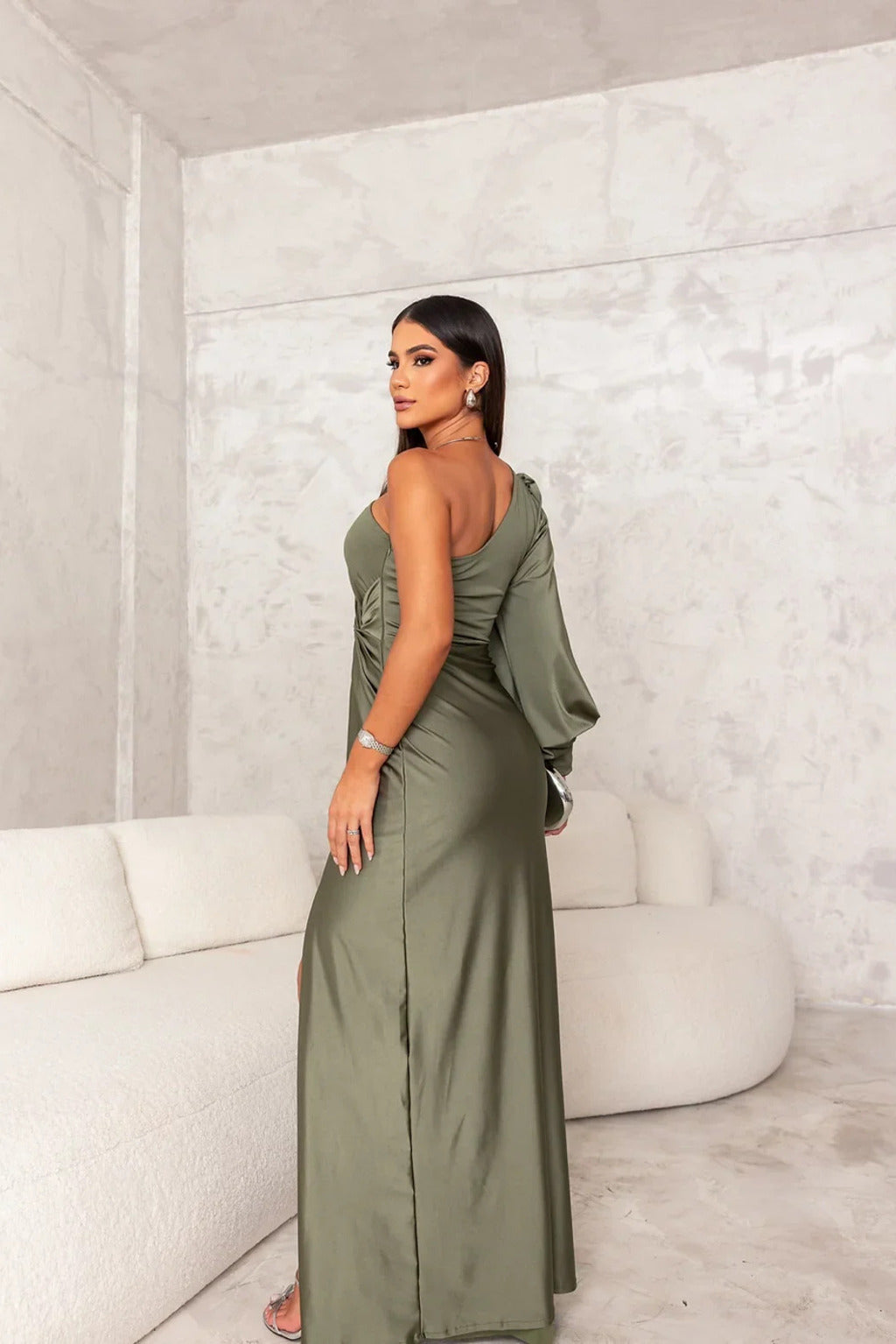 Anna | Women's Elegant Silhouette Maxi Dress with Side Slit