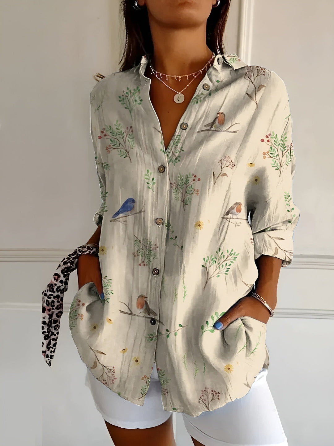 Avril | Women's Chic Blouse with Whimsical Prints