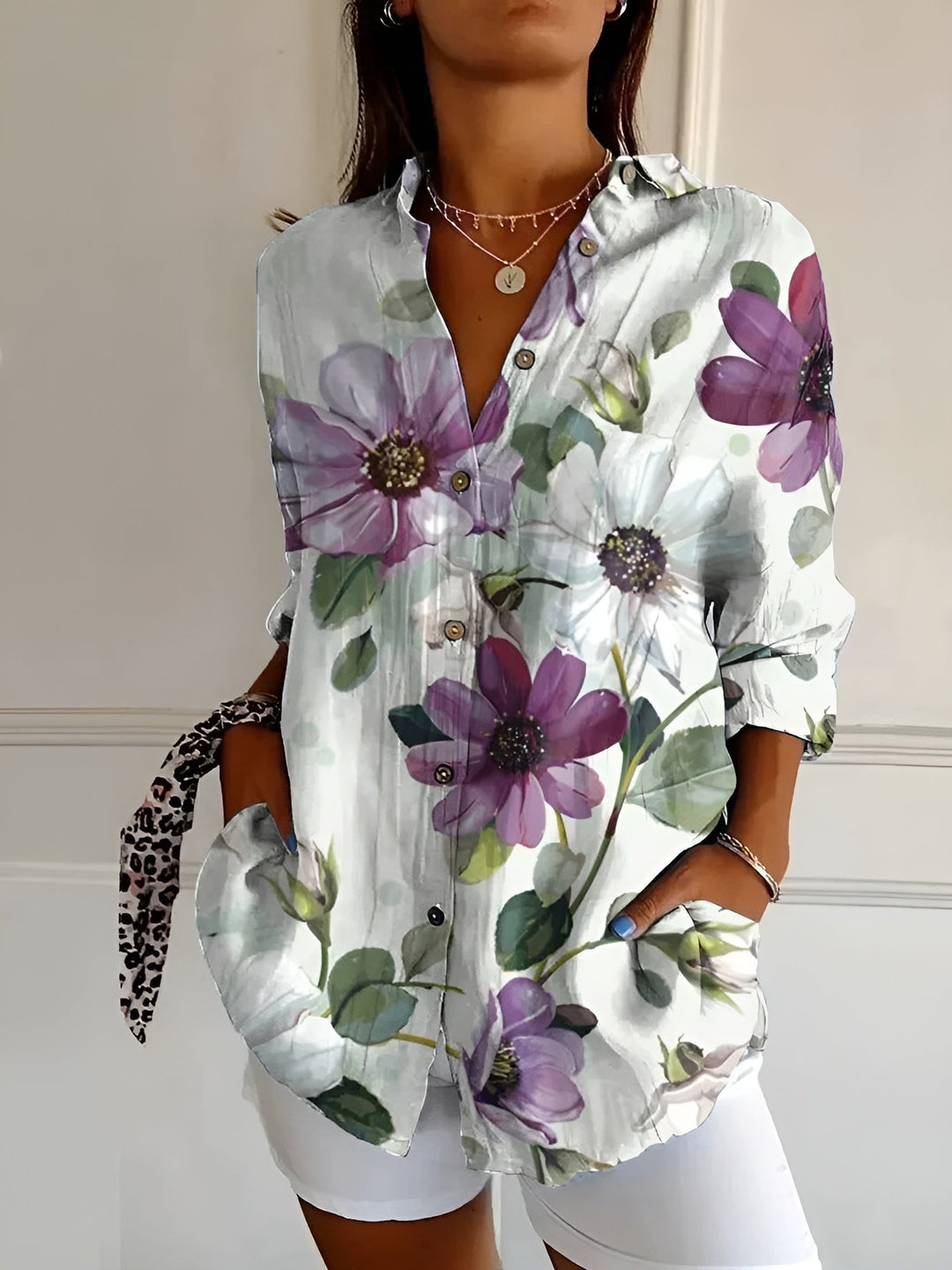 Avril | Women's Chic Blouse with Whimsical Prints