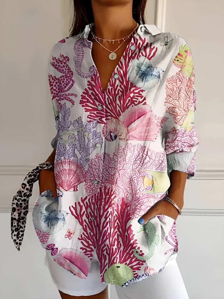 Avril | Women's Chic Blouse with Whimsical Prints
