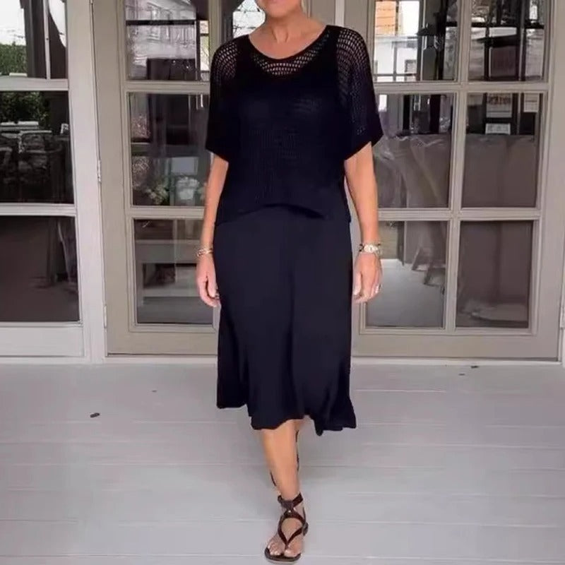 Alma | Women's Timeless 2-Piece Set with Short Sleeve