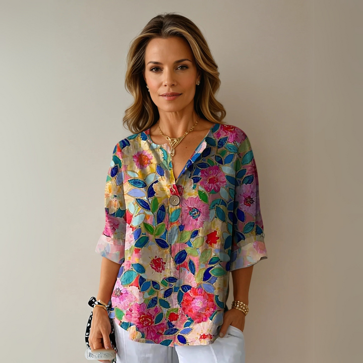 Arlene | Women's Chic Floral Print Blouse
