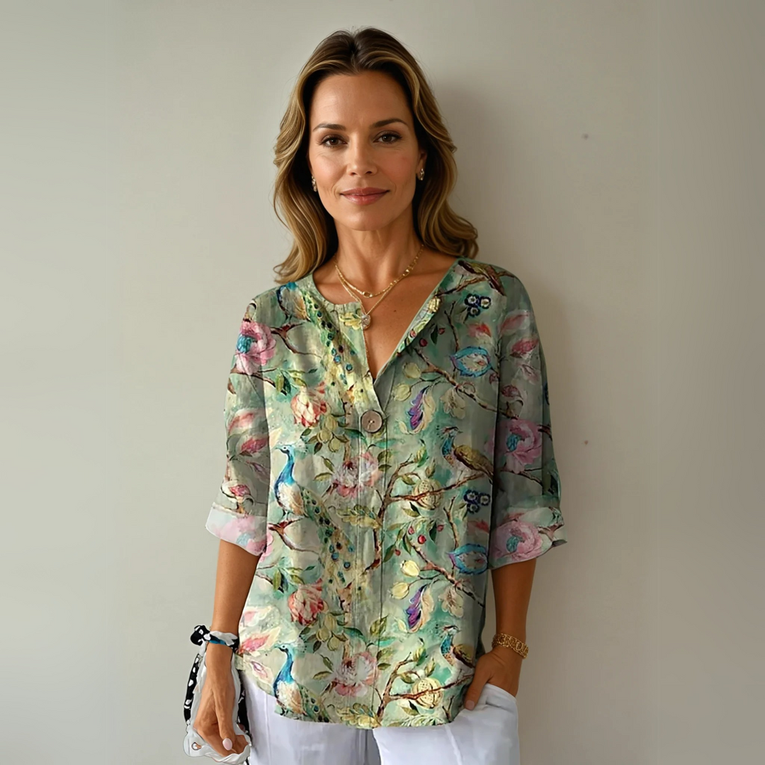 Arlene | Women's Chic Floral Print Blouse